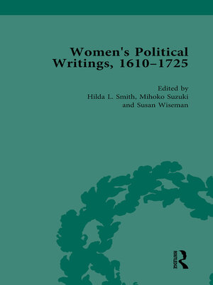 cover image of Women's Political Writings, 1610-1725 Vol 4
